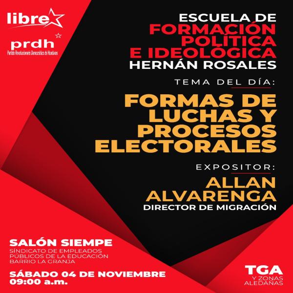 Escuela de Formación Política e Ideológica: Formas de lucha y procesos electorales 