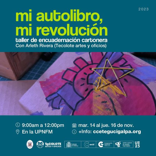  Mi autolibro, mi revolución, Taller de encuadernación Cartonera 