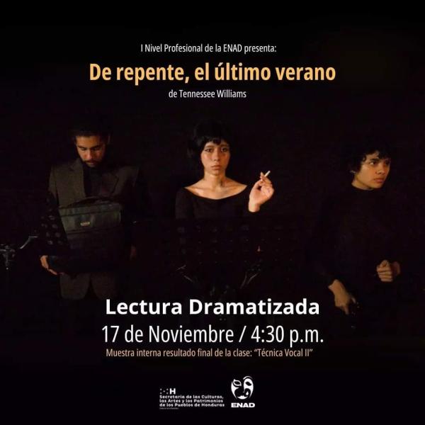 Lectura dramatizada "De repente, el último verano" de Tennessee Williams