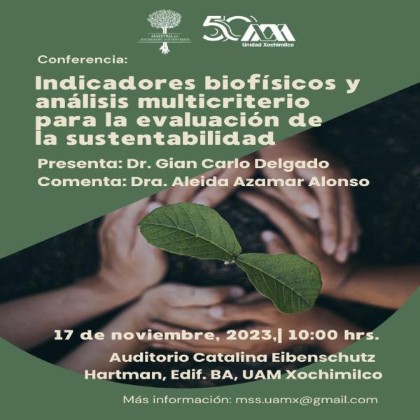 Conferencia: Indicadores biofísico y análisis multicriterio para la evaluación de la sustentabilidad