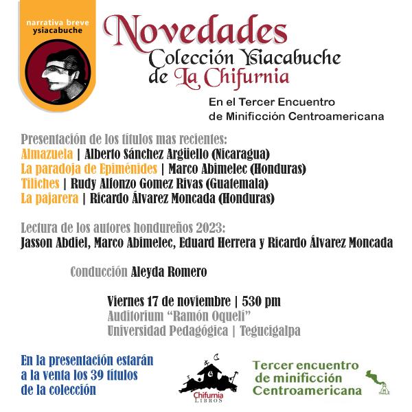 Tercer Encuentro de Minificción Centroamericana: Presentación de los títulos más recientes de La Chifurnia 