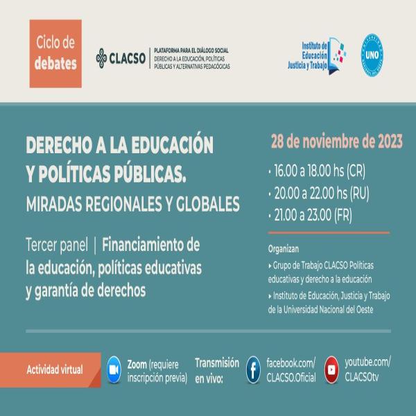 Tercer panel: Financiamiento de la educación, políticas educativas y garantía de derechos