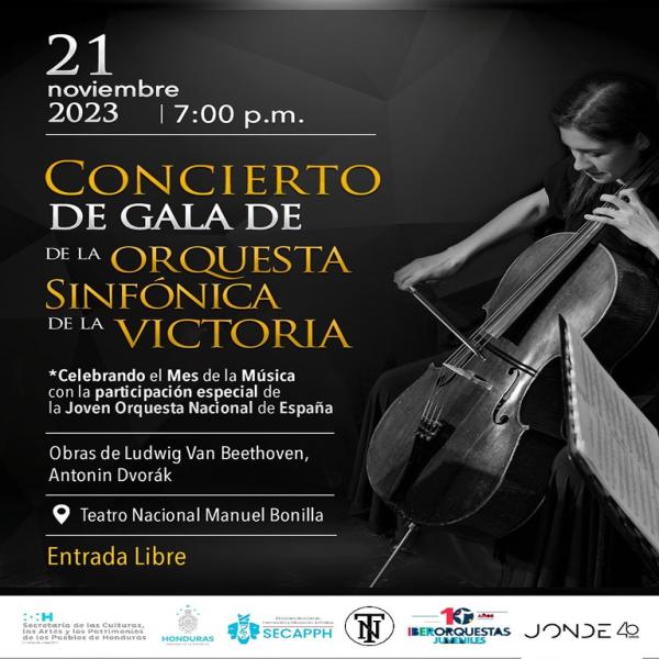 Concierto de Gala de la Orquesta Sinfónica de la Victoria, celebrando el mes de la Música