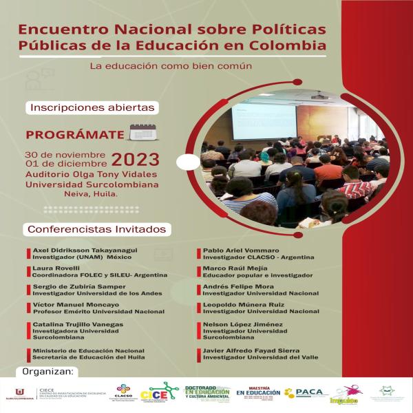 Encuentro Nacional sobre Políticas Públicas de la Educación en Colombia