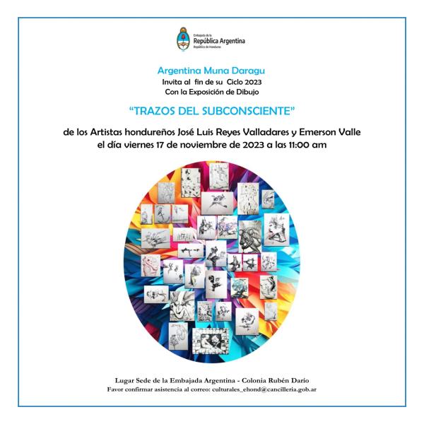 Exposición de dibujo titulada “Trazos del Subconsciente”, de los artistas hondureños José Luis Reyes Valladares y Emerson Valle
