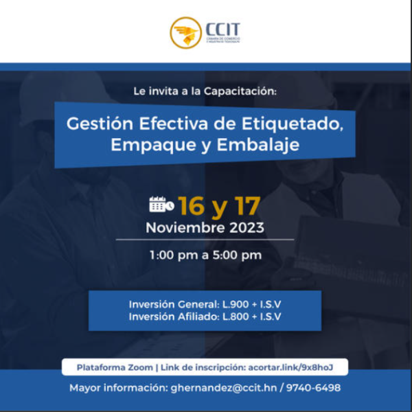 Capacitación "Gestión efectiva de etiquetado, empaque y embalaje"