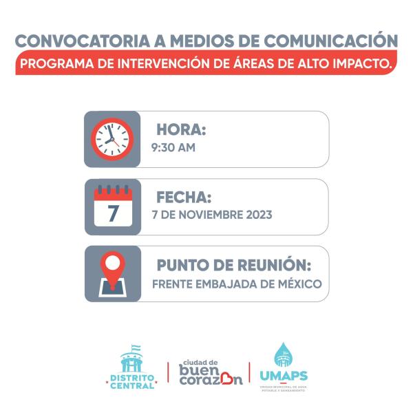 Convocatoria de Prensa: Programa de Intervención de Áreas de Alto Impacto 
