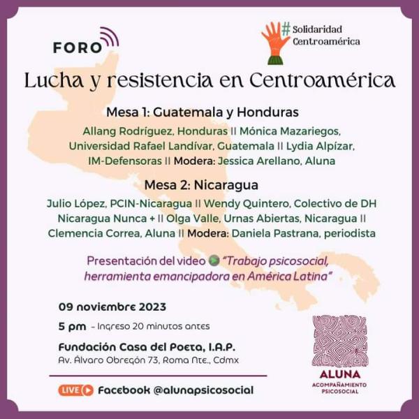 Foro: Lucha y resistencia en Centroamérica 