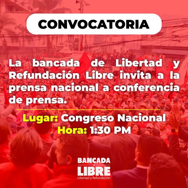 Invitación a Conferencia de Prensa Bancada Libre 