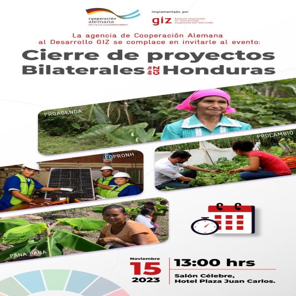 Convocatoria de Prensa: Cierre de los proyectos bilaterales en Honduras de la GIZ 