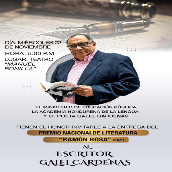 Entrega del Premio Nacional de Literatura “Ramón Rosa” 2023 