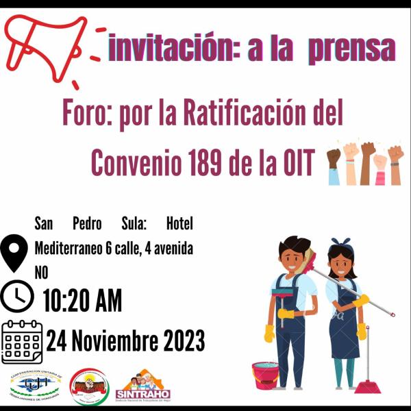 Conferencia de Prensa: Foro “Por la ratificación del Convenio 189 de la OIT”  
