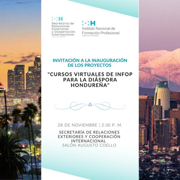 Invitados a la inauguración de los cursos de INFOP para la diáspora 