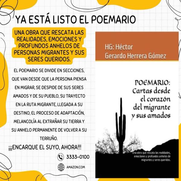 Venta del Libro de Poesía: Cartas desde el corazón del migrante y sus amados