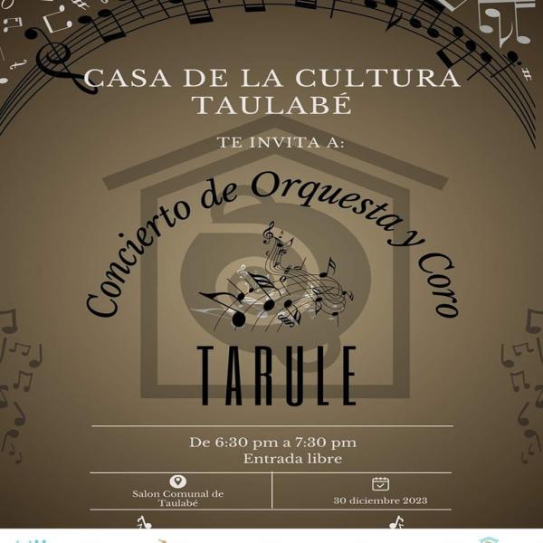 Casa de la Cultura Taulabé: Primer Concierto de Orquesta y Coro Tarule