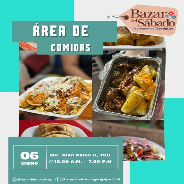 Consiente tu paladar con los ricos platillos en el Bazar del Sábado – TGU