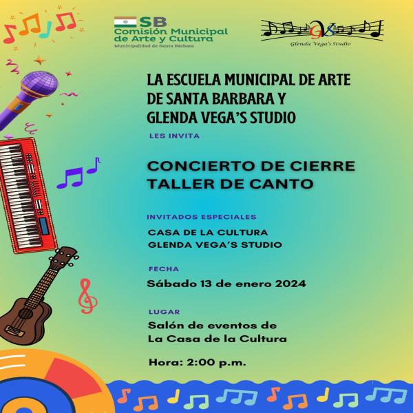 Concierto de cierre de Taller de Canto – Santa Bárbara 