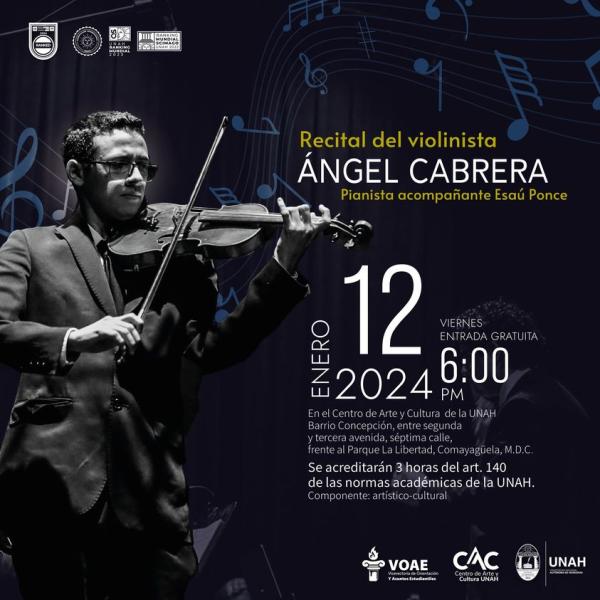 Recital a cargo del violinista Ángel Cabrera