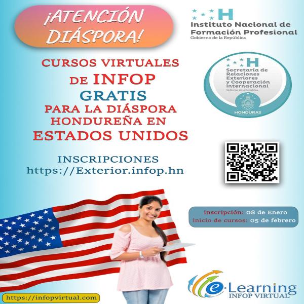 Atención Diáspora: Cursos virtuales de INFOP gratis  