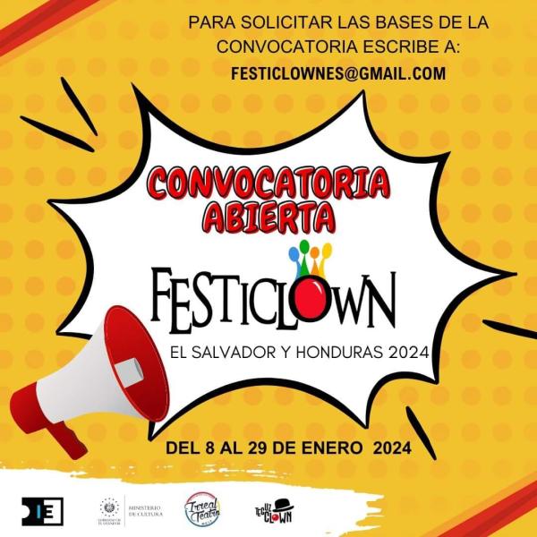 Convocatoria oficial para el FESTICLOWN El Salvador y Honduras 2024