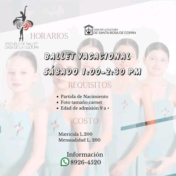 Matrícula Abierta: Ballet vacacional