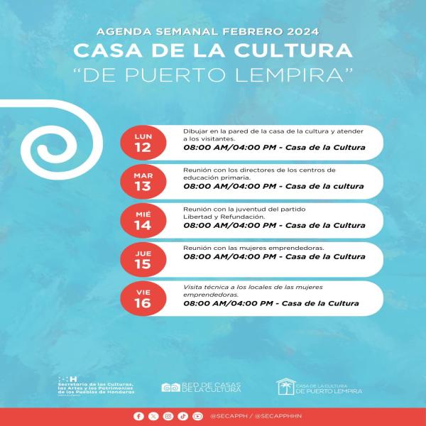 Actividades Casa de la Cultura de Puerto Lempira