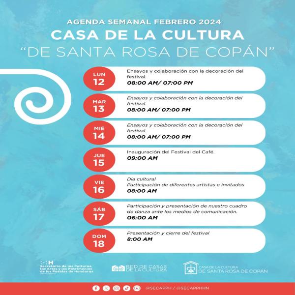 Actividades Casa de la Cultura de Santa Rosa de Copán 