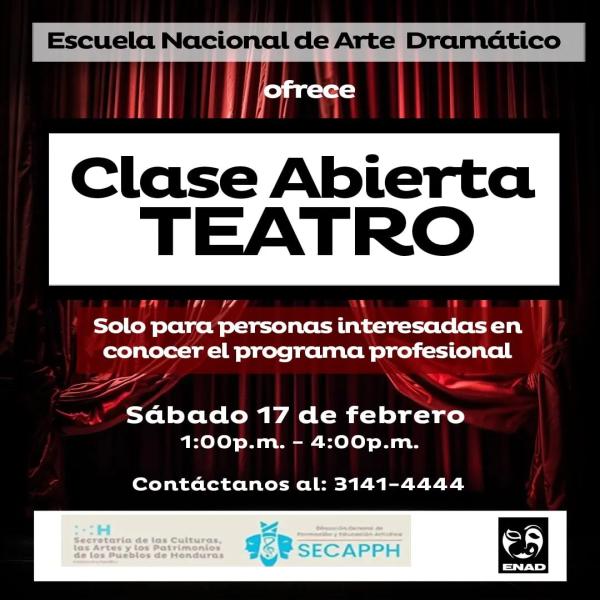 Admisiones abiertas: Clase abierta de teatro 