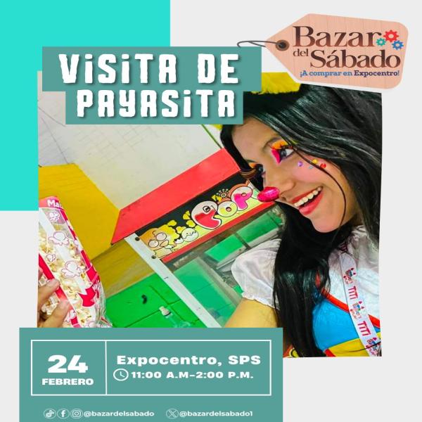 visita de una payasita en el #BazardelSábado
