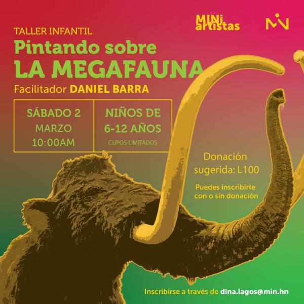 Taller Infantil: Pintando sobre la Mega Fauna 