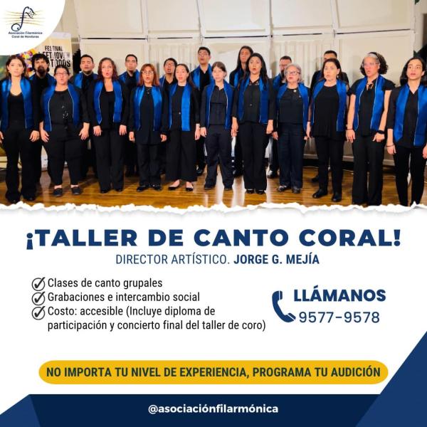 La Asociación Filarmónica Coral de Honduras está buscando nuevos miembros para unirse a su CORO FILARMÓNICO