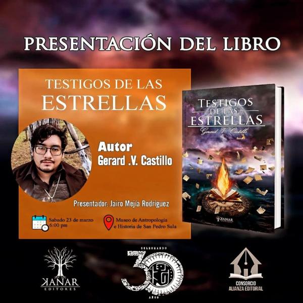 Presentación y conversatorio del libro "Testigos de las Estrellas" del escritor hondureño Gerard Castillo