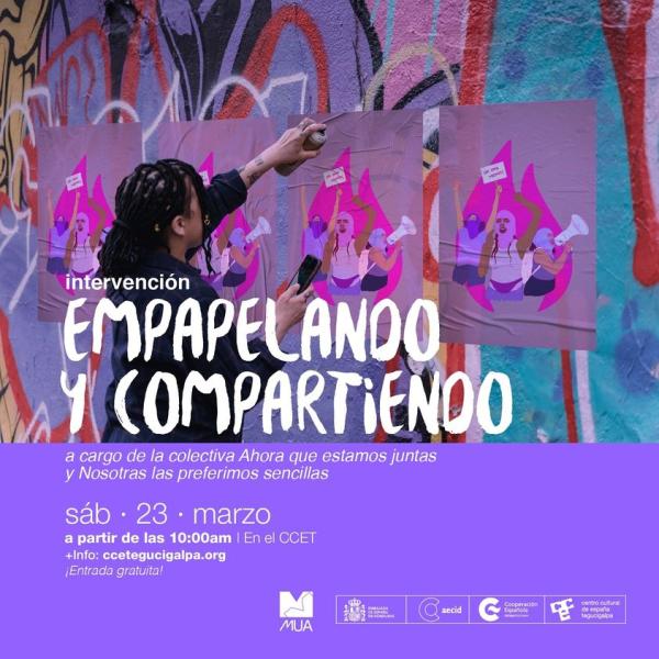 Empapelado feminista en el CCET