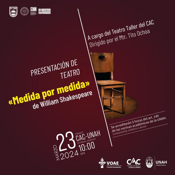 Presentación de Teatro: Medida por medida de William Shakespeare 