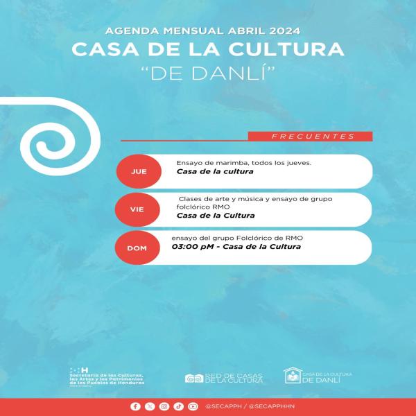 Actividades: Casa de la Cultura de Danlí y Yuscaran 
