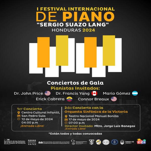 Convocatoria: 1er Festival Internacional de Piano "Sergio Suazo Lang" Honduras 2024 