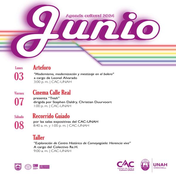 Agenda artística y cultural del CAC-UNAH 