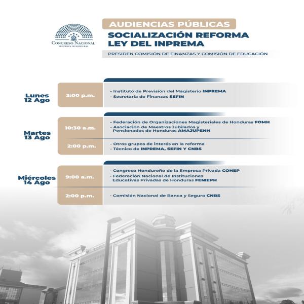Socialización Ley de INPREMA – Congreso Nacional 