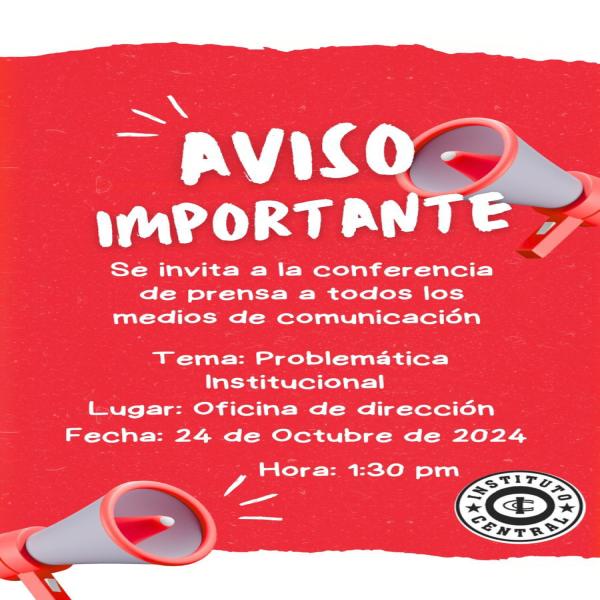 Instituto Central denuncia problemática institucional 