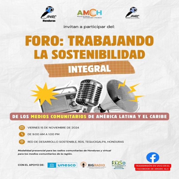 Foro: Trabajando la sostenibilidad integral de los medios comunitarios de América Central y el Caribe 