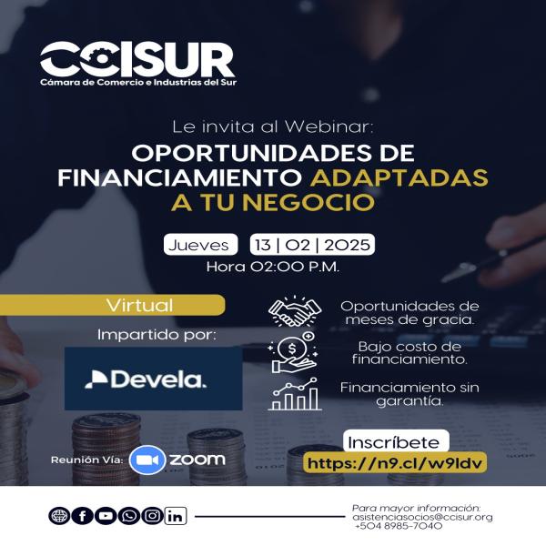 Webinar "Oportunidades de Financiamiento Adaptadas a tu Negocio"