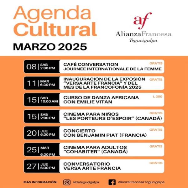 Marzo en la Alianza Francesa de Tegucigalpa