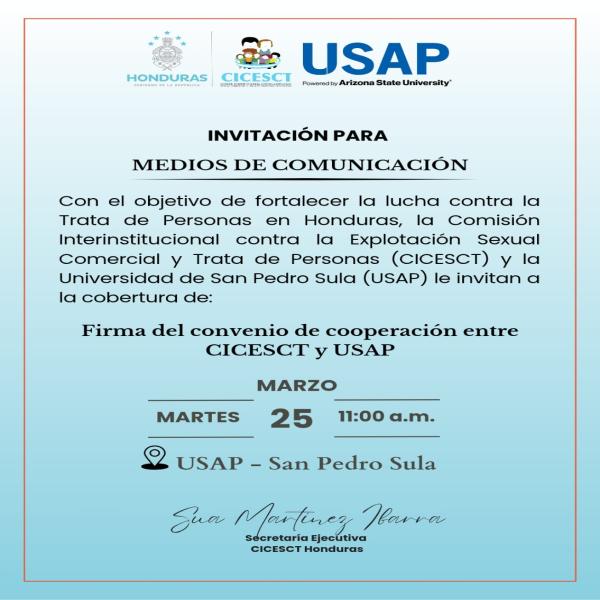 Firma del convenio entre la CICESCY y USAP
