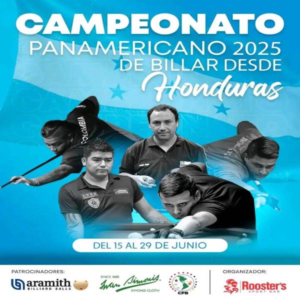Campeonato Panamericano 2025 de Billar desde Honduras 