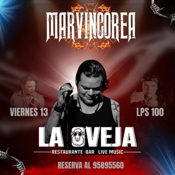 Llega el incomparable, el carismático, el talentoso… ¡Marvin Corea en vivo! 