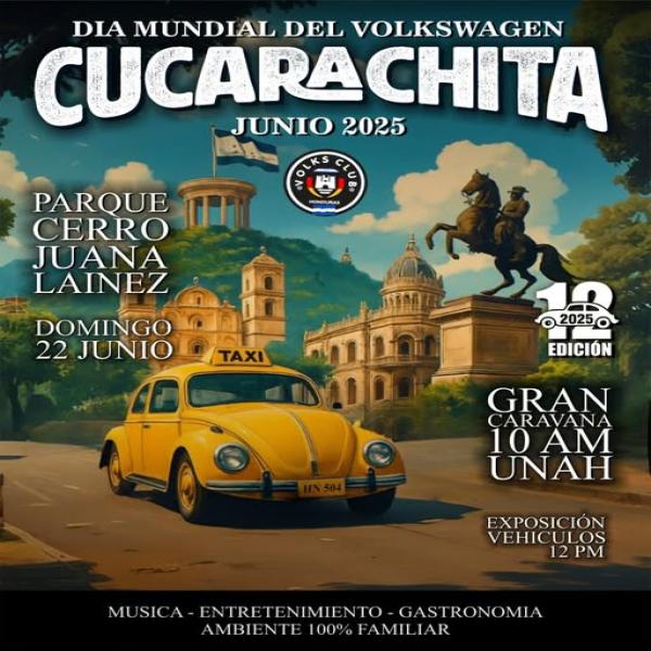 Celebración del Día Mundial del Volkswagen Cucarachita 
