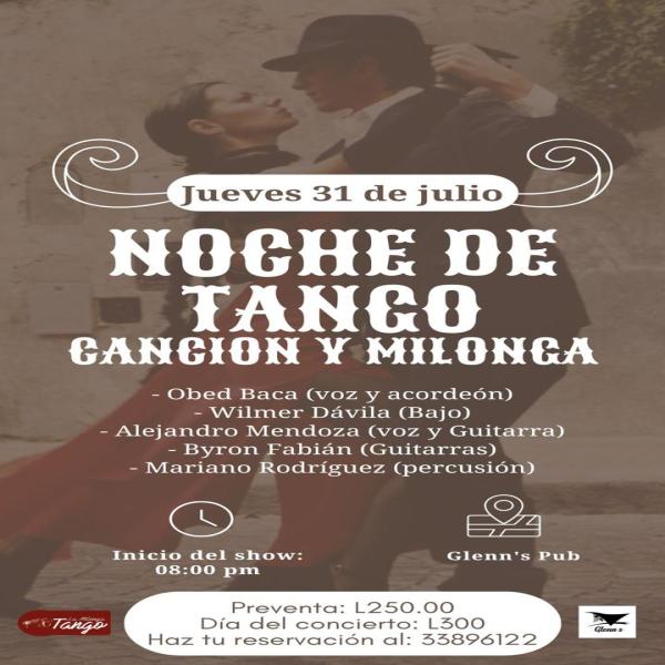Noche de Tango, Canción y Milonga