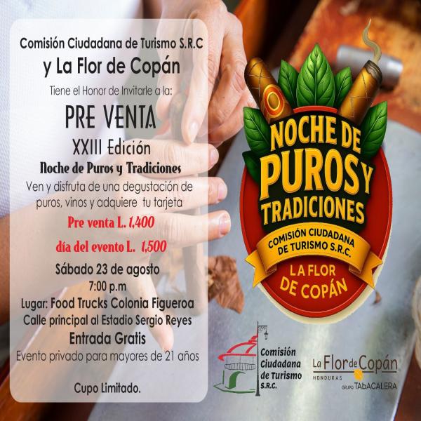 Preventa XIII Edición de la Noche de Puros y Tradiciones