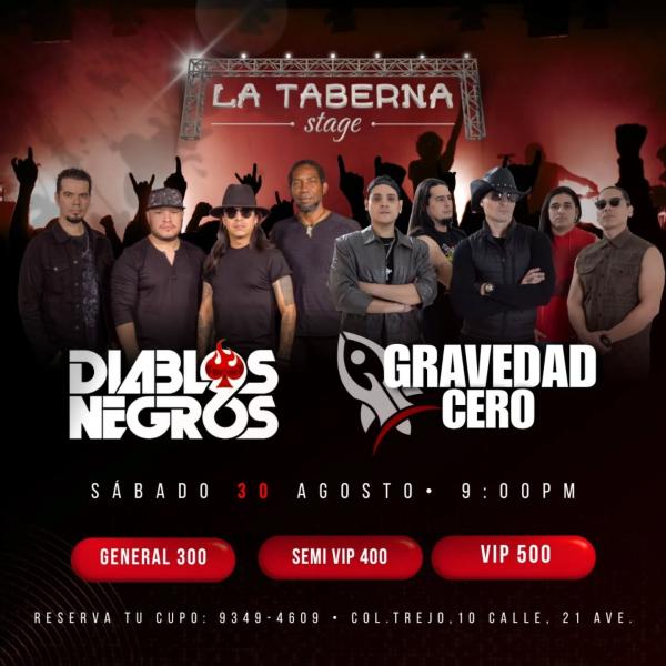 Diablos Negros y Gravedad Cero en vivo 