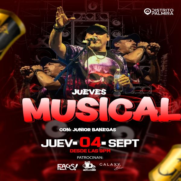 Prepárate para vivir un Jueves Musical lleno de energía y buena música junto a Junior Banegas